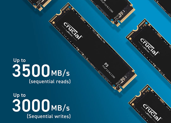 ổ cứng SSD M.2 Crucia lP3 NVMe 2280 M2 PCIe - Vi Tính Nguyễn Thắng