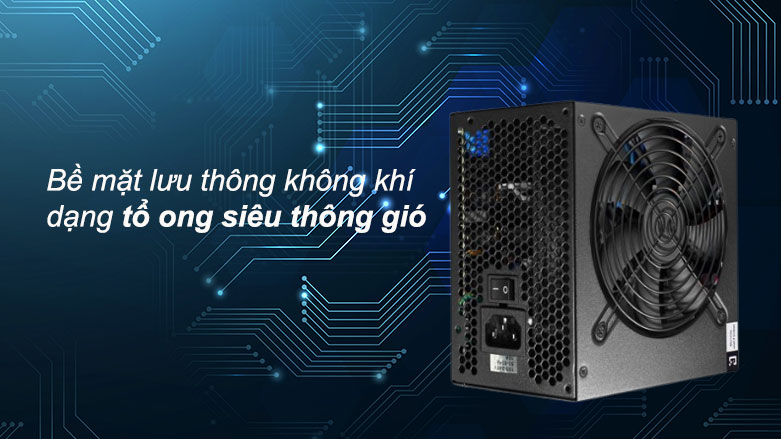 Nguồn máy tính Jetek Rhino RM850 - 850W - 2 Dây CPU - 80plus Gold | Thiết kế tổ ong