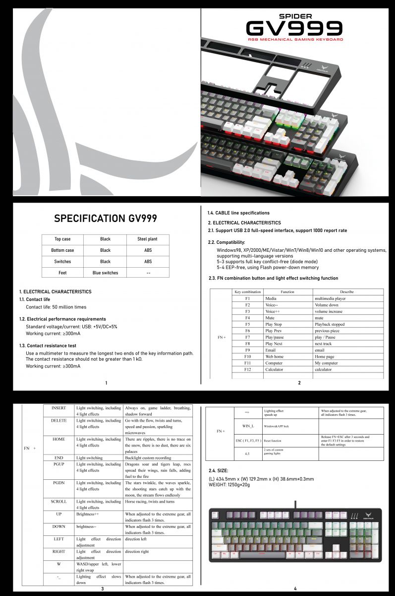 phím cơ centaur gv999