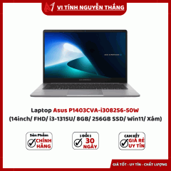 Laptop Asus P1403CVA-i308256-50W (14inch/ FHD/ i3-1315U/ 8GB/ 256GB SSD/ Win11/ Xám)