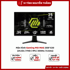 Màn hình Gaming MSI MAG 255F E20 (24.5in / FHD / IPS / 200Hz / 0.5ms)