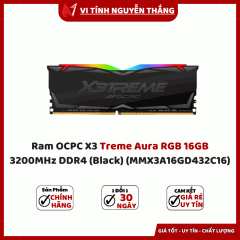 Ram OCPC X3 Treme Aura RGB 16GB 3200MHz DDR4 (Black) (MMX3A16GD432C16)