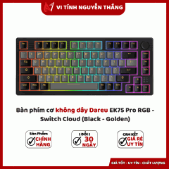 Bàn phím cơ không dây Dareu EK75 Pro RGB - Switch Cloud (Black - Golden)