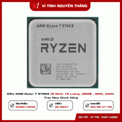 CPU AMD Ryzen 7 5700X (8 Nhân 16 Luồng, 32MB , 65W, AM4) Tray New Chính Hãng