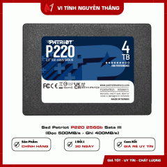 Ssd Patriot P220 256Gb Sata III (Đọc 500MB/s - Ghi 400MB/s)