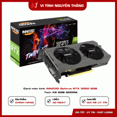 Card màn hình INNO3D Geforce RTX 3050 6GB Twin X2 6GB GDDR6