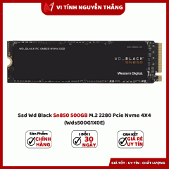 Ssd Wd Black Sn850 500GB M.2 2280 Pcie Nvme 4X4 (Wds500G1X0E)