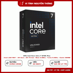CPU Intel Core Ultra 7 270K Plus (Intel LGA1851 - 24 Core - 24 Thread - Base 3.2Ghz - Turbo 5.5Ghz - Cache 36MB)