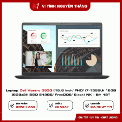 Laptop Dell Vostro 3530 (15.6 inch/ FHD/ i7-1355U/ 16GB (8GBx2)/ SSD 512GB/ FreeDOS/ Black) NK - BH 12T