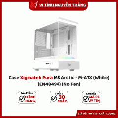 Case Xigmatek Pura MS Arctic - M-ATX (White) (EN48494) (No Fan)