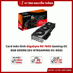 Card màn hình Gigabyte RX 7600 Gaming OC 8GB GDDR6 (GV-R76GAMING OC-8GD)