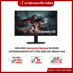 Màn Hình Samsung Odyssey G5 G50D LS27DG502EEXXV (27"/ IPS/ QHD 2K/ 180Hz/ 1ms)