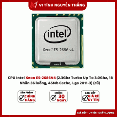 CPU Intel Xeon E5-2686V4 (2.3Ghz Turbo Up To 3.0Ghz, 18 Nhân 36 luồng, 45Mb Cache, Lga 2011-3) (cũ) 