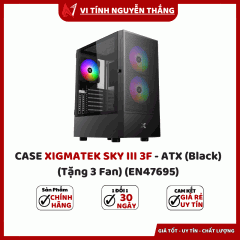 CASE XIGMATEK SKY III 3F - ATX (Black) (Tặng 3 Fan) (EN47695)