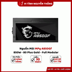 Nguồn MSI MPg A850Gf 850W - 80 Plus Gold - Full Modular