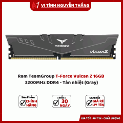 Ram TeamGroup T-Force Vulcan Z 16GB 3200MHz DDR4 - Tản nhiệt (Gray)