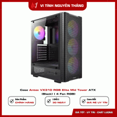 Case Antec VX310 RGB Elite Mid Tower ATX (Black) ( 4 Fan RGB)