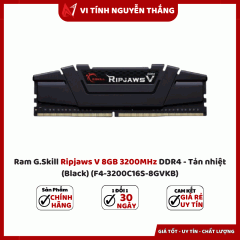Ram G.Skill Ripjaws V 8GB 3200MHz DDR4 - Tản nhiệt (Black) (F4-3200C16S-8GVKB)