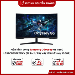Màn hình cong Samsung Odyssey G5 G55C LS32CG552EEXXV (32 inch/ 2K/ VA/ 165Hz/ 1ms/ 1000R)
