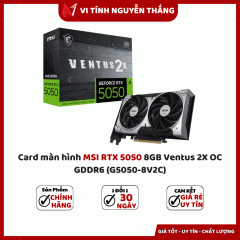 Card màn hình MSI RTX 5050 8GB Ventus 2X OC GDDR6 (G5050-8V2C)