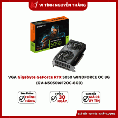 VGA Gigabyte GeForce RTX 5050 WINDFORCE OC 8G (GV-N5050WF2OC-8GD)