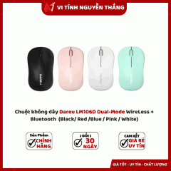 Chuột không dây Dareu LM106D Dual-Mode WireLess + Bluetooth  (Black/ Red /Blue / Pink / White)