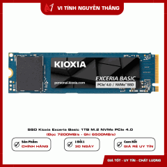 SSD Kioxia Exceria Basic 1TB M.2 NVMe PCIe 4.0 (Đọc 7200MB/s - Ghi 6500MB/s)