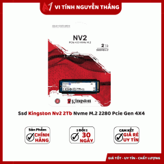   Ssd Kingston Nv2 2Tb Nvme M.2 2280 Pcie Gen 4X4 (Đọc 3500Mb/S - Ghi 2800Mb/S)
