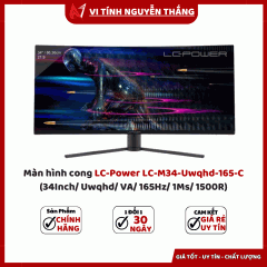 Màn hình cong LC-Power LC-M34-Uwqhd-165-C (34Inch/ Uwqhd/ VA/ 165Hz/ 1Ms/ 1500R)