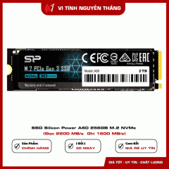 SSD Silicon Power A60 256GB M.2 NVMe (Đọc 2200 MB/s  Ghi 1600 MB/s)