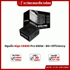 Nguồn Aigo CK650 Pro 650W - 80+ Efficiency