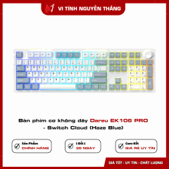 Bàn phím cơ không dây Dareu EK106 PRO - Switch Cloud (Haze Blue)