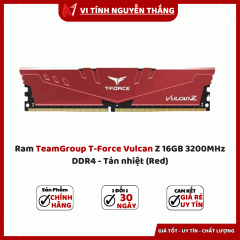 Ram TeamGroup T-Force Vulcan Z 16GB 3200MHz DDR4 - Tản nhiệt (Red)