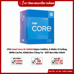 CPU Intel Core I5-12600 (Upto 4.8Ghz, 6 Nhân 12 luồng, 18Mb Cache, 65W) Box Công Ty - Giữ Box Bảo Hành