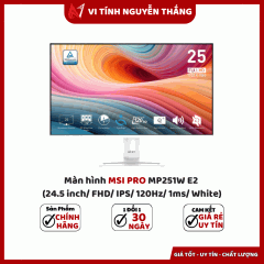 Màn hình MSI PRO MP251W E2 (24.5 inch/ FHD/ IPS/ 120Hz/ 1ms/ White)