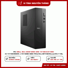 PC DELL Slim ECS1250 (DS-14100-8-512G) i3-14100/8GD5 x1/512GB SSD PCIe/WLn/BT/KB/Mouse/Win11SL