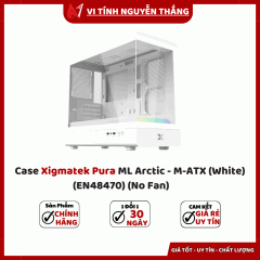 Case Xigmatek Pura ML Arctic - M-ATX (White) (EN48470) (No Fan)        