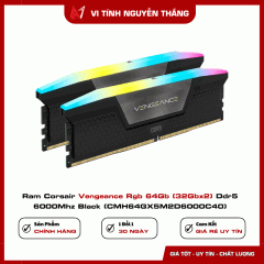 Ram Corsair Vengeance Rgb 64Gb (32Gbx2) Ddr5 6000Mhz Black (CMH64GX5M2D6000C40)