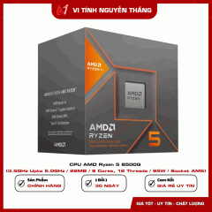 CPU AMD Ryzen 5 8500G (3.5GHz Upto 5.0GHz / 22MB / 6 Cores, 12 Threads / 65W / Socket AM5)