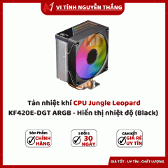 Tản nhiệt khí CPU Jungle Leopard KF420E-DGT ARGB - Hiển thị nhiệt độ (Black)