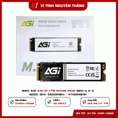 SSD AGI AI818 1TB NVME PCIE GEN 4 X 4 (ĐỌC/ GHI: 5200MB/s - 4700MB/S) 