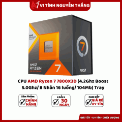 CPU AMD Ryzen 7 7800X3D (4.2Ghz Boost 5.0Ghz/ 8 Nhân 16 luồng/ 104Mb) Tray