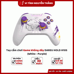 Tay cầm chơi Game không dây DAREU HOLD H105 (White - Purple)