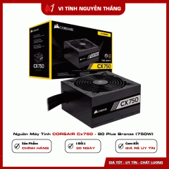  Nguồn Máy Tính CORSAIR Cx750 - 80 Plus Bronze (750W)