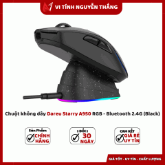 Chuột không dây Dareu Starry A950 RGB - Bluetooth 2.4G (Black)        
