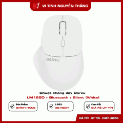 Chuột không dây Dareu LM165D + Bluetooth + Silent (White)