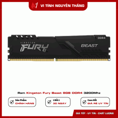Ram Kingston Fury Beast  8GB  DDR4 3200Mhz 