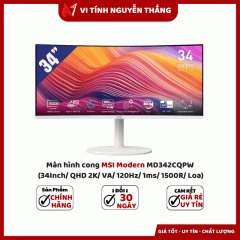 Màn hình cong MSI Modern MD342CQPW (34Inch/ QHD 2K/ VA/ 120Hz/ 1ms/ 1500R/ Loa)