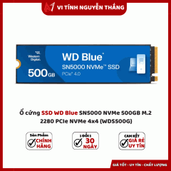 Ổ cứng SSD WD Blue SN5000 NVMe 500GB M.2 2280 PCIe NVMe 4x4 (WDS500G)