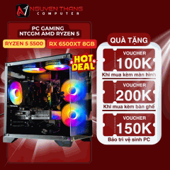 PC GAMING NTCGM AMD RYZEN 5 (B450 - RYZEN 5 5500 - RAM 16GB - 256GB NVME - RX 6500 XT 8GB)